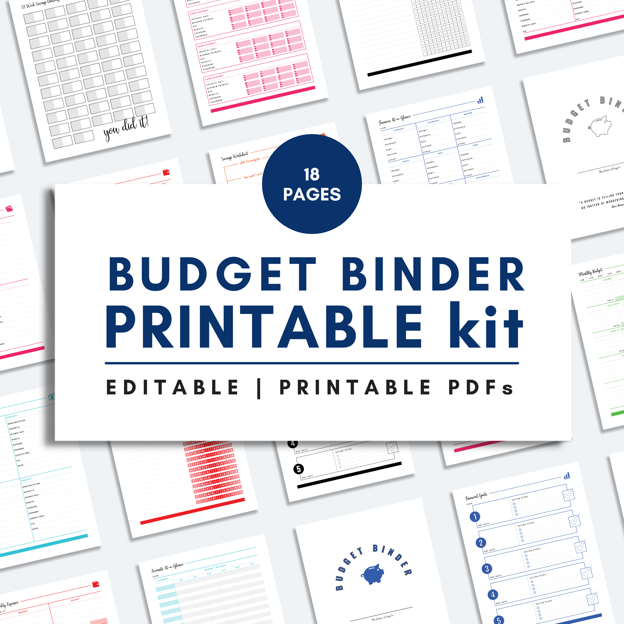 BUDGET BINDER Printable Kit – The Organization Toolbox
