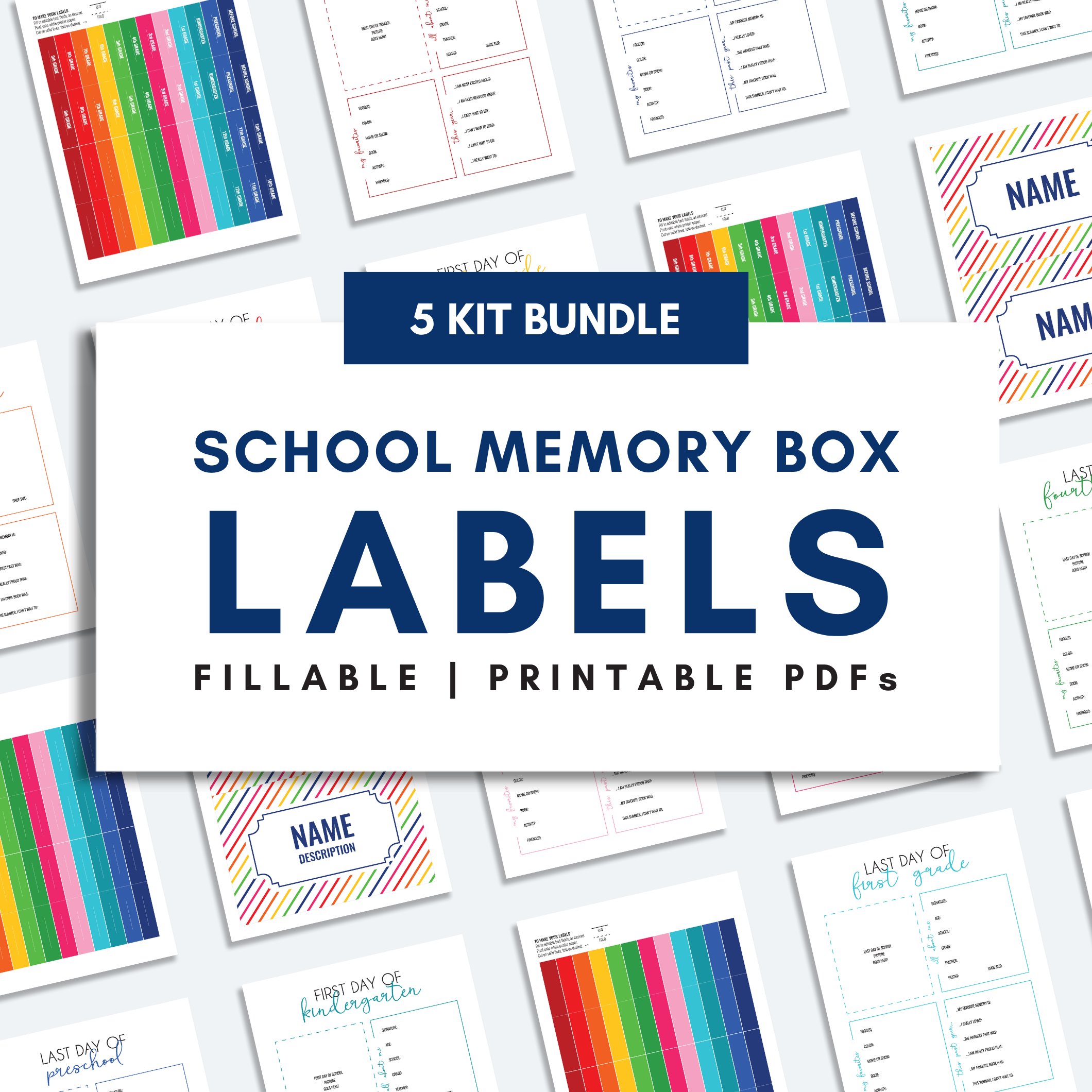 SCHOOL MEMORY BOX Labels – The Organization Toolbox