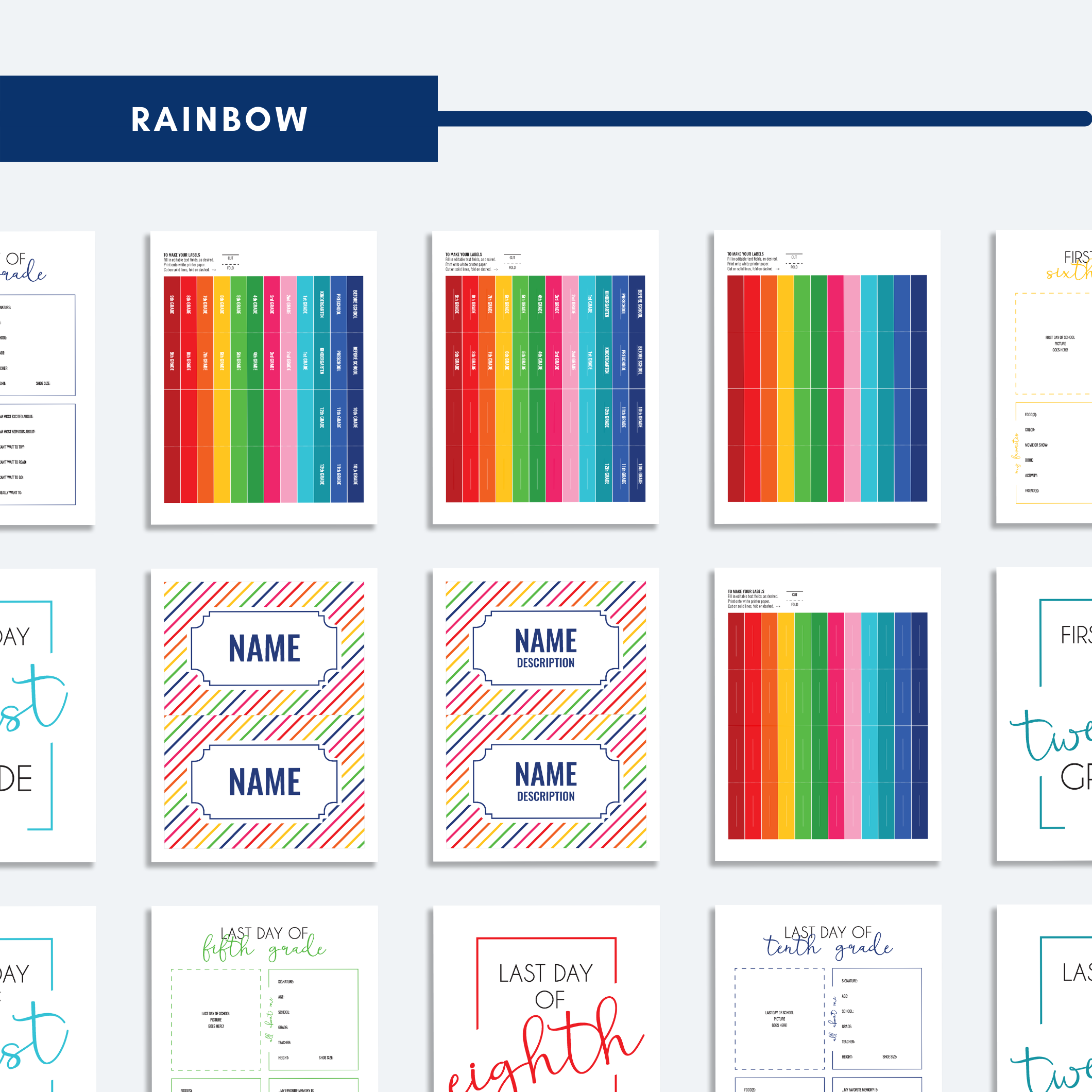 School Memory Box Labels Printable The Organization Toolbox
