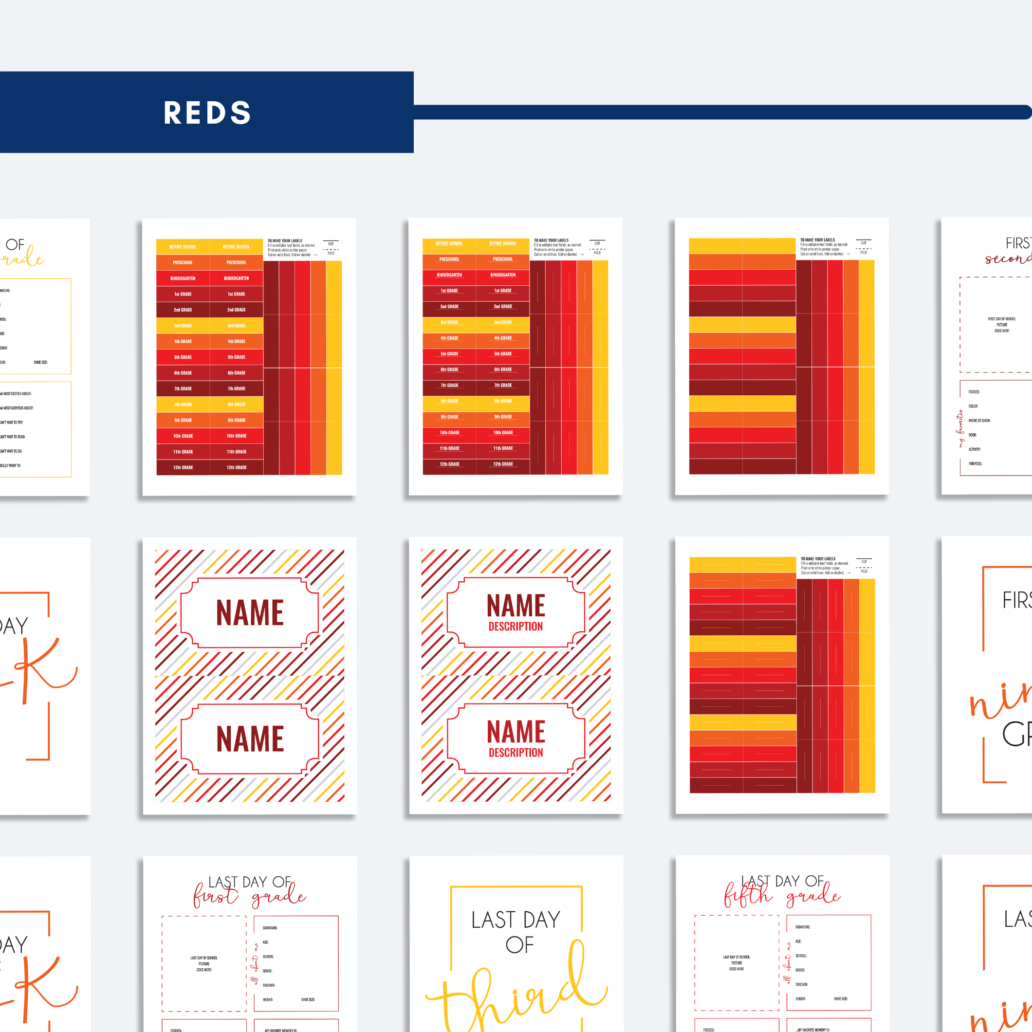 SCHOOL MEMORY BOX Labels – The Organization Toolbox