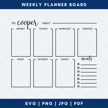 Load image into Gallery viewer, Weekly Planner Board | Cut File &amp; Printable
