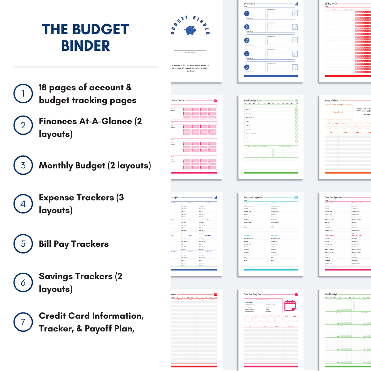 BUDGET BINDER Printable Kit The Organization Toolbox BUDGET BINDER Printable Kit The Organization Toolbox